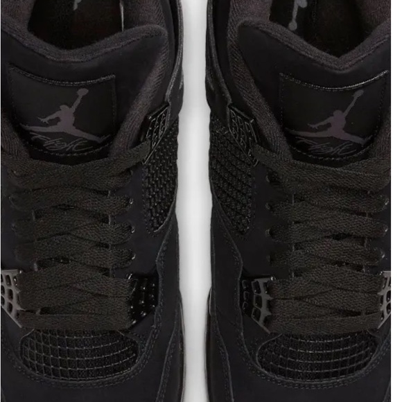 Nike Air Jordan 4 Retro Black Sneakers Men's Air Jordan 4 Retro Black Cat no box - Picture 6 of 12